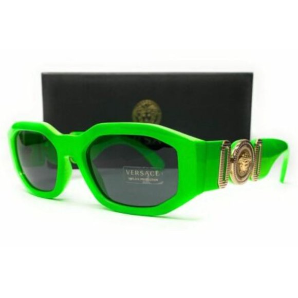 Versace Unisex Green Rectangle Sunglasses! - Picture 1 of 3